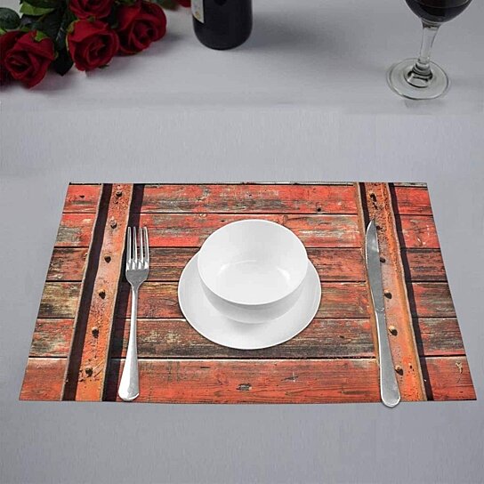 Buy Rustic Old Barn Wood Placemats Table Mats for Dining Room Kitchen ...