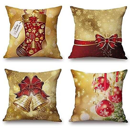 18x18" Christmas Pillow Case Rose Gold Cushion Cover Home Decoration Covers