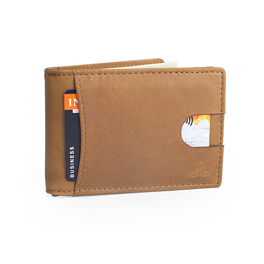 Buy Mens Bifold Genuine Leather Wallet - RFID Blocking, Slim Front Pocket Wallets, Money Clip ...