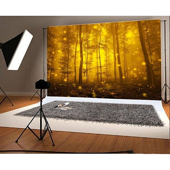 OMG_Shop 7x5ft Forest Pine Tree Bokeh Adult Child Family Photography Backdrops 