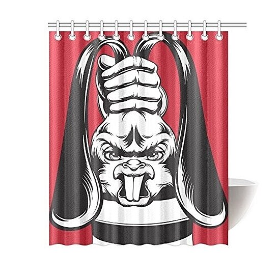 Buy Angry Rabbit Bathroom Shower Curtain 60x72 Inch By Andrea Marcias On Dot Bo