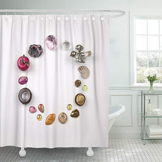 Download Buy Blank Round Elegant Mock Up Boudoir Pink Yellow Gems Shower Curtain 60x72 Inch By Andrea Marcias On Opensky