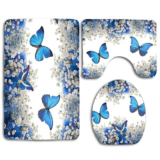 butterfly bath rugs