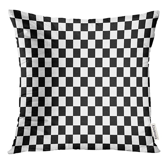 black and white checkered pillow cases