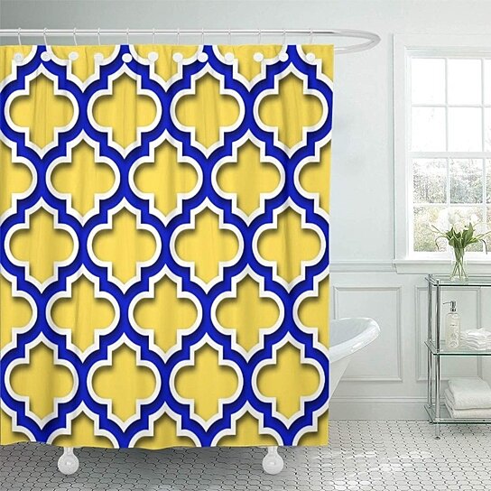 royal blue shower curtain