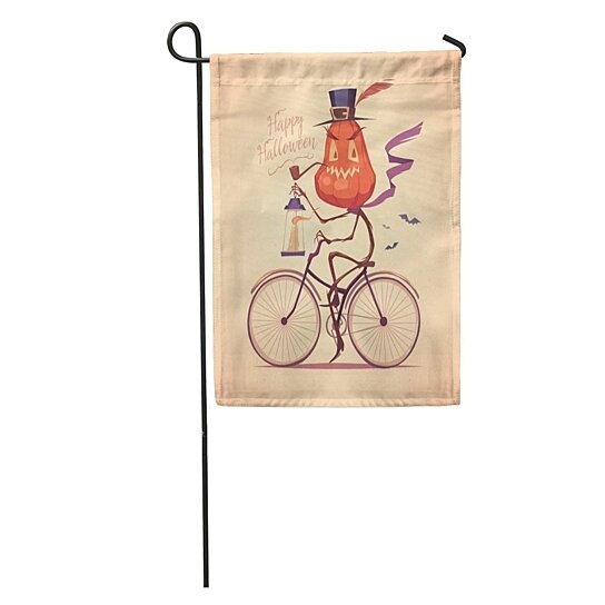 orange bicycle flag