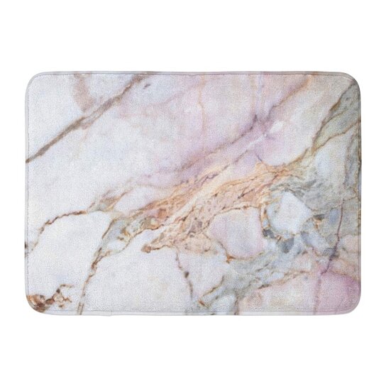 Buy Pink Marble Pattern Gray Black Stone Light Granite Construction Doormat Floor Rug Bath Mat 23 6x15 7 Inch By Andrea Marcias On Dot Bo