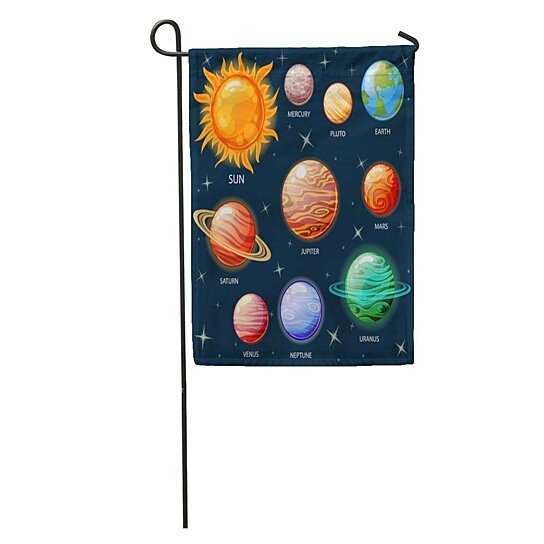 Solar System Planet Order Mercury Venus Garden Yard Flag 