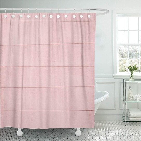 red baby blush pink watercolor girly pastel girl rose shower curtain 60x72 inch
