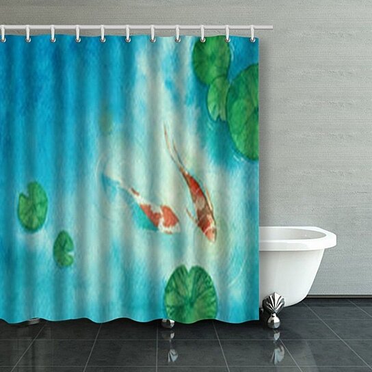 Buy Watercolor Hand Painting Two Koi Carp Fish Shower Curtains Bathroom Curtain 66x72 Inch By Andrea Marcias On Opensky