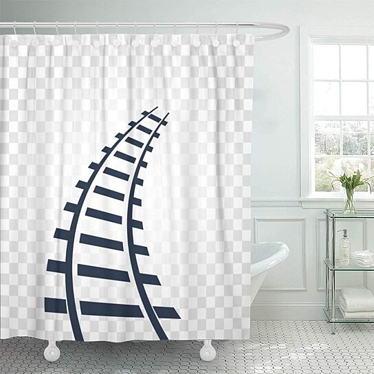 checkered shower curtain