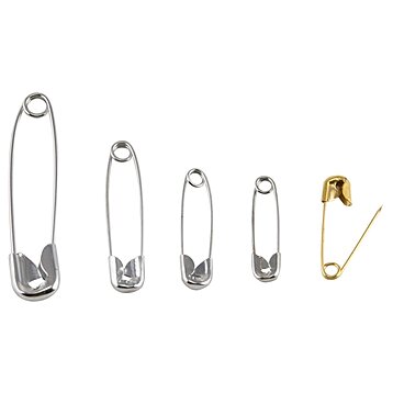 White Safety Pins (10 Count)