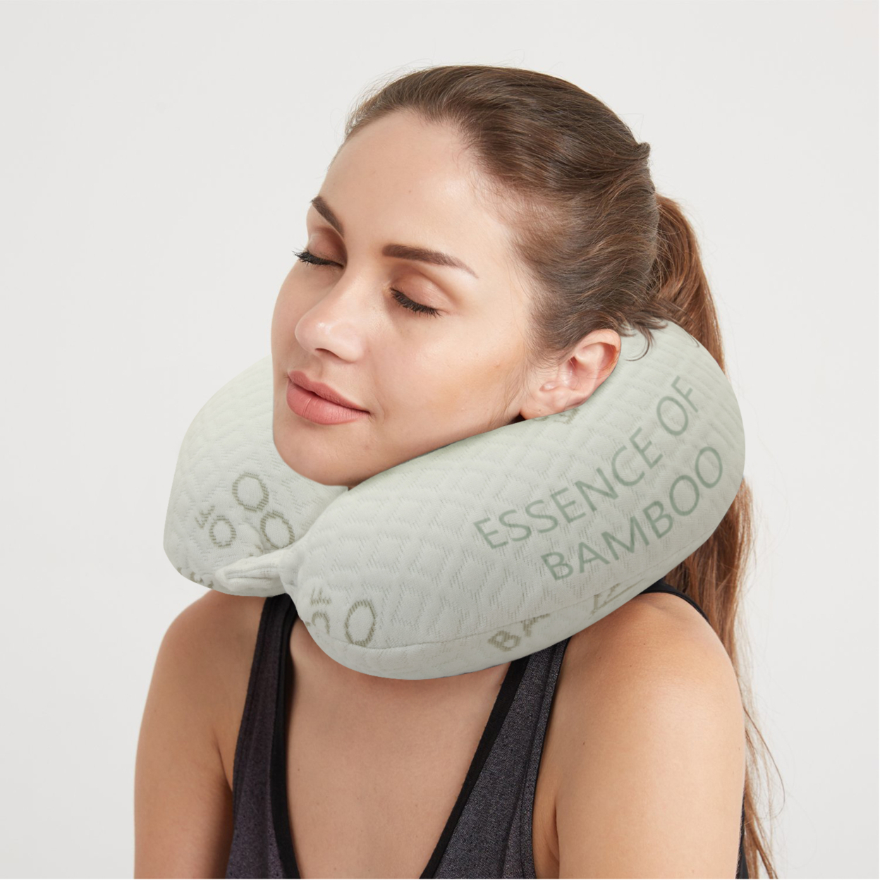 Essence of Bamboo Hypoallergenic Memory Foam Travel Neck ...