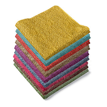 Bargain Hunters 10-Pack: Absorbent 100% Cotton Kitchen Dish Cloths 12x12  Face Wash Cloth