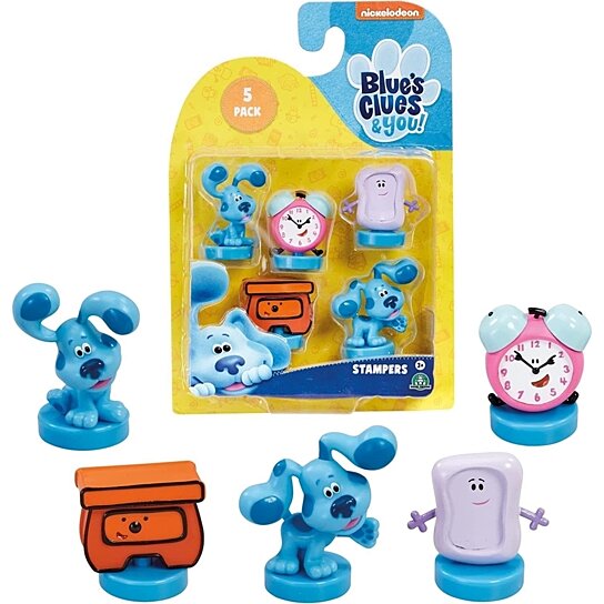 Buy Blues Clues Stamps 5pk Tickety Tock Clock Slippery Soap Sidetable ...