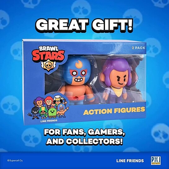 Buy Brawl Stars Shelly & El Primo Blaster Wrestler Brawler Fighter ...