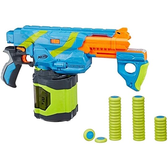 Buy NERF Vortex VTX Pyragon 40 Disc Drum Blaster Hasbro by Archies on ...