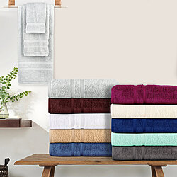 Bibb Home 18 Piece Zero Twist Egyptian Cotton Towel Set
