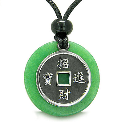 OM Ancient Tibetan Amulet Magic Powers Tag Green Quartz Gemstone Adjustable Black Leather Bracelet