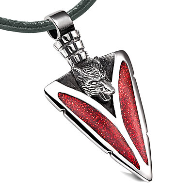Italian Horn Pepper Amulet Protection and Good Luck Powers Red Jasper Pendant Leather Necklace