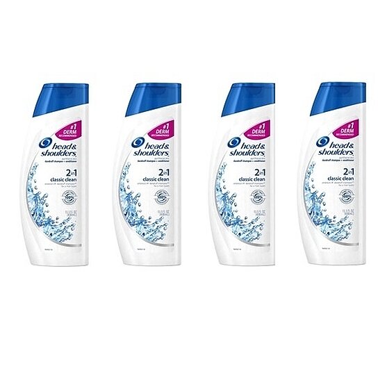 4-Pack Head and Shoulders Shampoo Classic Clean 2-In-1 13.5 Ounce (400ml)