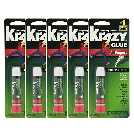 8 Pack Krazy Glue Elmer's Original Crazy Super Glue All Purpose Instant Repair