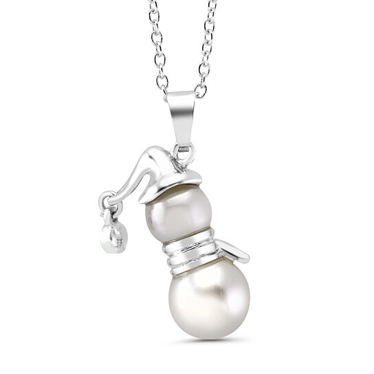 FreshWater Pearl Drop Snowman Necklace