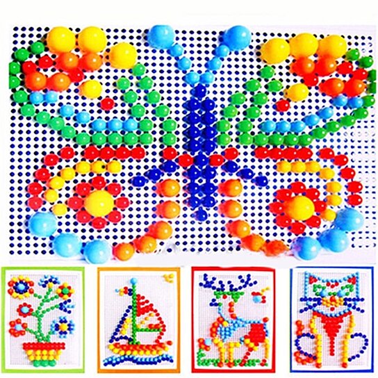 Children Puzzle Peg Board With 296 Pegs For Kids Early Educational Toys Latest 