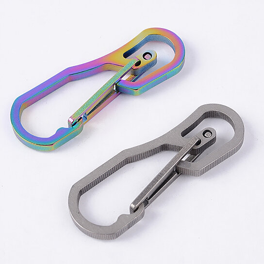 New Outdoor Titanium Alloy Carabiner Ring Key Chain Keychain Clip Hook Buckle 