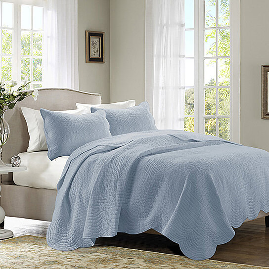 Buy Tuscany Piece Reversible Scalloped Edge Quilt Set By Brite Star Bedding On Dot Bo