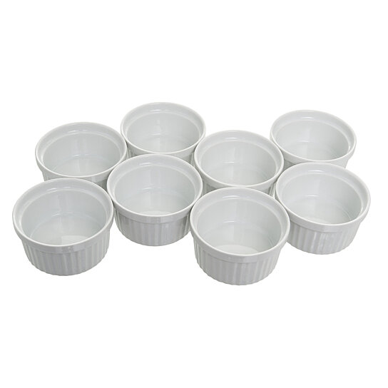 9cm Pudding and Ice Cream for Souffle Dishes for Cooking Durable Mini Ramekin Set 4pc 180ML Porcelain Baking Dish Cups Custards Auckpure White Ramekins 3.5 Creme Brulee Dishes