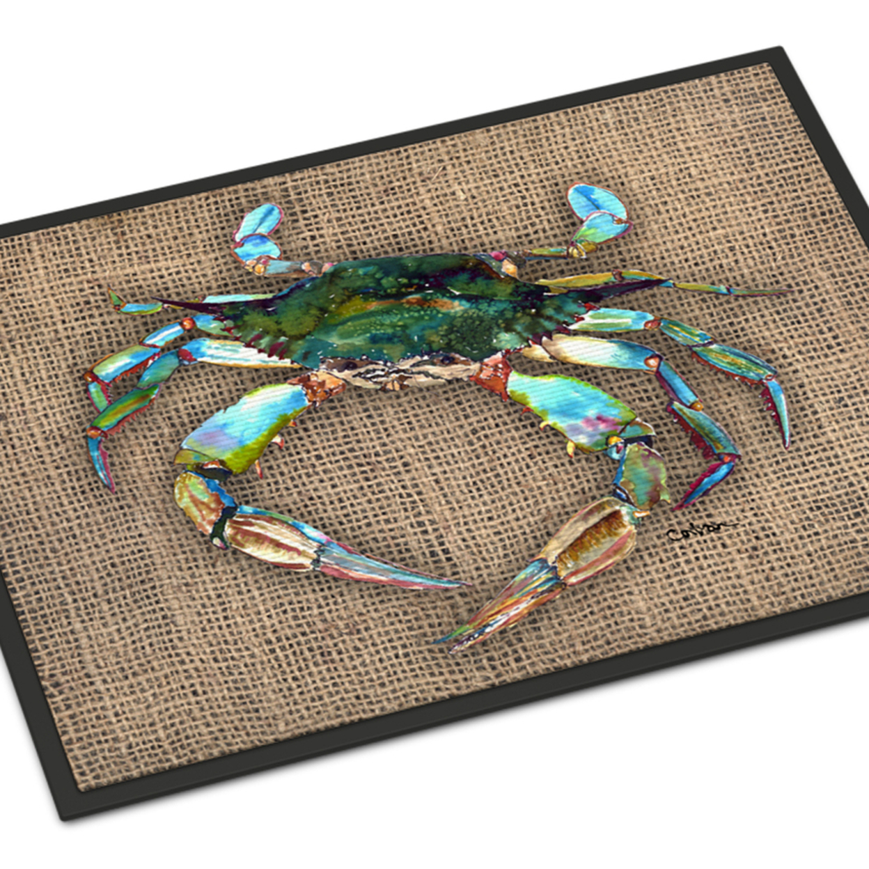 24H X 36W Caroline's Treasures 8097-JMAT Crab Indoor or Outdoor Mat 24x36 8097 Doormat Multicolor 