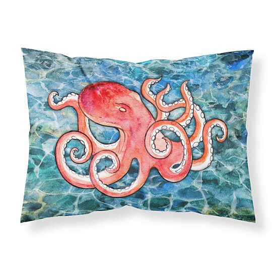 Standard Multicolor Caroline's Treasures BB5362PILLOWCASE Octopus Under Water Fabric Standard Pillowcase
