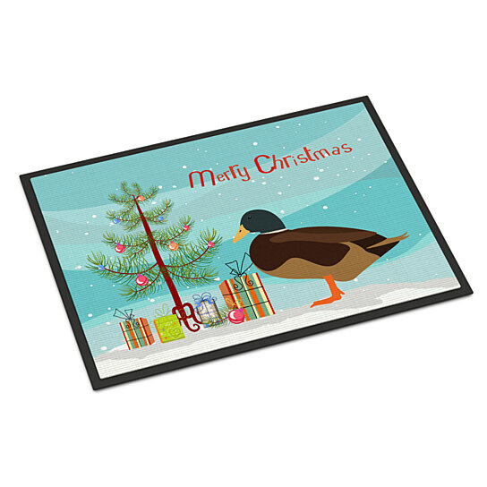 Carolines TreasuresSilver Bantam Duck Christmas Doormat 24 x 36 Multicolor