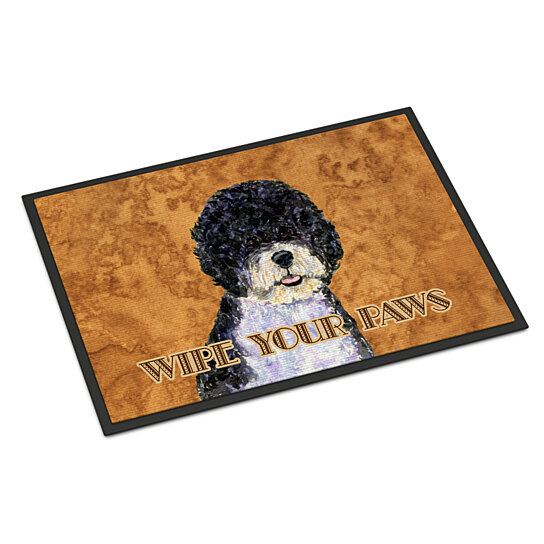 Caroline's Treasures SS4894JMAT Portuguese Water Dog Wipe Your Paws Indoor or Outdoor Mat 24x36 Multicolor 24H X 36W