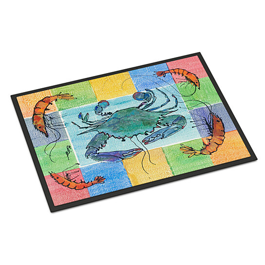Carolines Treasures Crab Doormat 18 H x 27 W Multicolor 