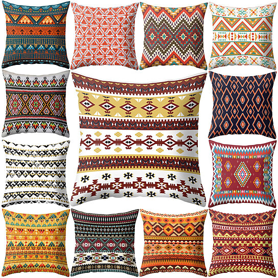 Bohemian Pattern Throw Pillow Cover Sofa Car Cushion Cover Pillowcase Home Decor 