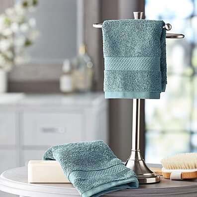 DEERLUX Gray 100% Cotton Turkish Hand Towels 18 in. x 40 in