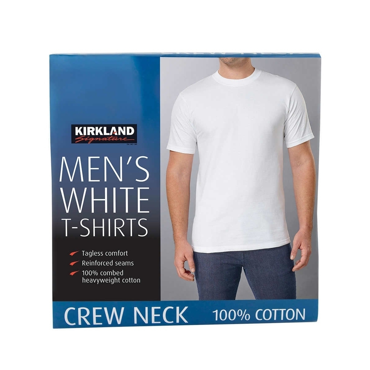 kirkland signature men's white t shirts