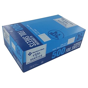 Member's Mark Pre-Cut Foil Sheets, 9 x 10.75 (500 ct.)