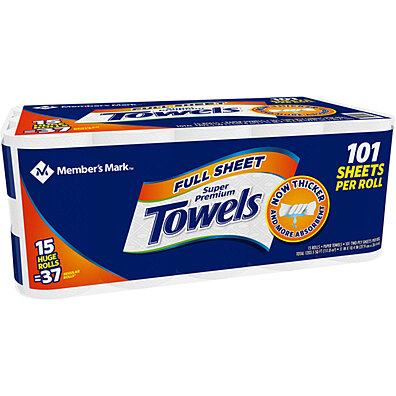 Member's Mark Super Premium Individually Wrapped Paper Towels (15