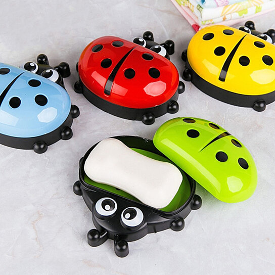 Buy Bathroom Cartoon Ladybird Cute Soap Holder Storage Box Travel Portable Soap  Dish by Cheers on Dot & Bo