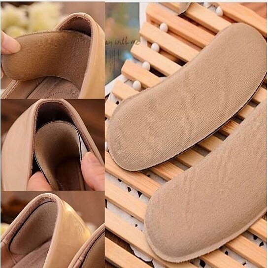 5pairs Sponge Sticky Fabric Shoe Inserts Pad Cushion Liner Grip Back Heel Insole 