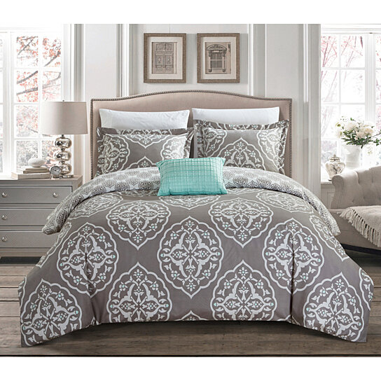 Buy Abello 4 Piece Reversible Duvet Cover Set Two Tone Medallion