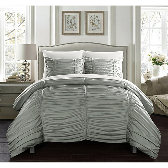 Buy Kiela 2 Pc Or 3 Pc Ruched Comforter Set By Chic Home Design