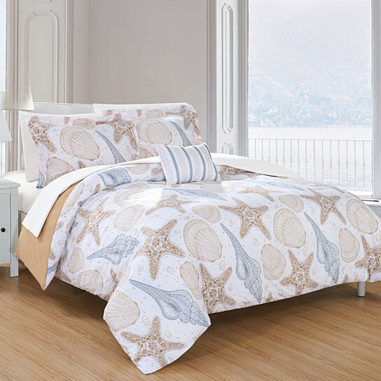Buy Candace 4 Or 3 Piece Reversible Duvet Cover Set Sea Sand