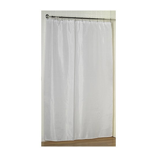 Buy Extra Long (78'') Polyester Fabric Shower Curtain Liner in White by ...