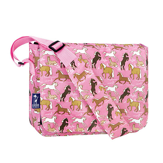 Wildkin Horses in Pink Kickstart Messenger Bag