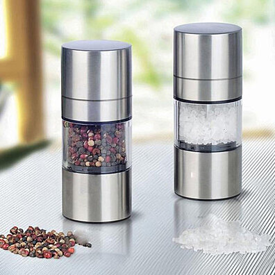 Global Phoenix Electric Salt Pepper Grinder with Light Adjustable  Coarseness Stainless Steel Salt Pepper Shaker