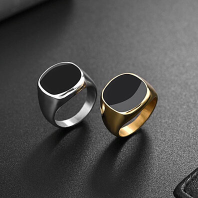Anxiety Ring for Men Chain Woven Mesh Rings Cool Titanium Stainless Steel  Spinner Ring 8MM Gold/Silver/Black Fidget Rings for Men Male Teen Boys  Masculine Band Jewelry 